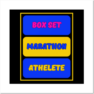 Tv Movie Box Set Marathon Athelete InBlack Posters and Art